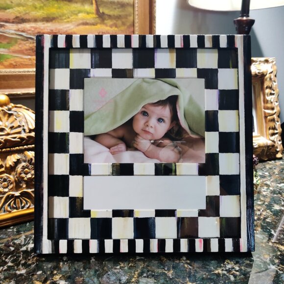 Designer Inspired Courtly Check Picture / Photo Frame Decor DIY Multicolor - Picture 1 of 5